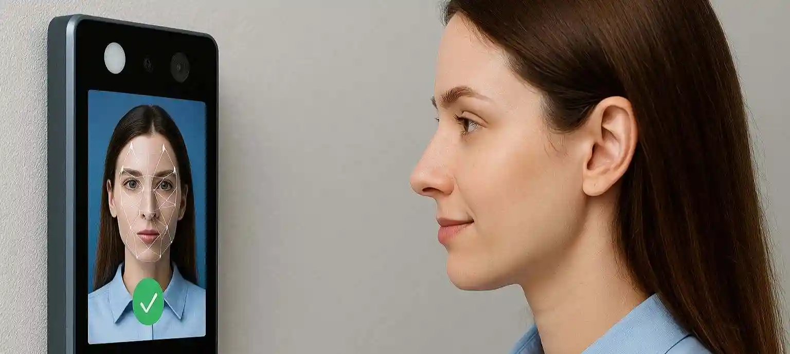 Instalação de controle de acesso facial