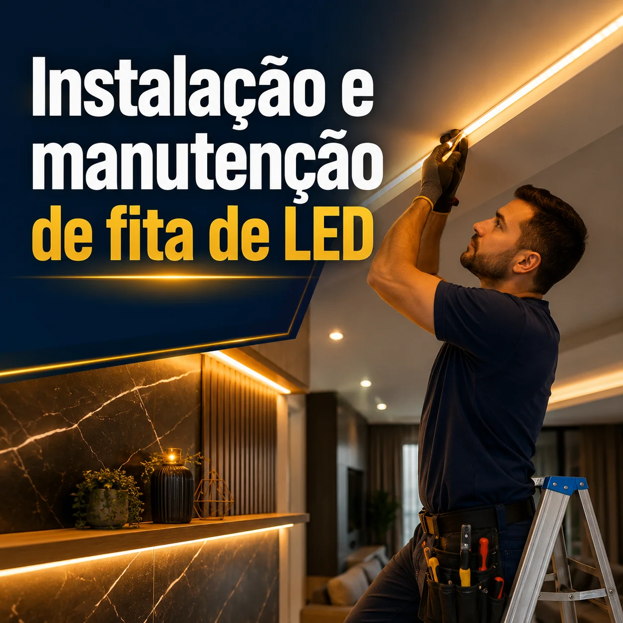 Instalação e manutenção de fitas de LED em Balneário Camboriú para iluminação decorativa e funcional